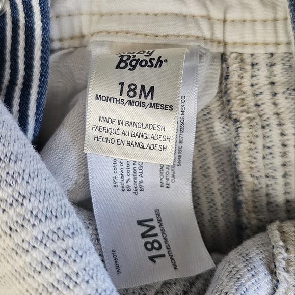 Baby B'Gosh 18M Overall blue and white striped Oshkosh ajustable straps - Picture 4 of 5